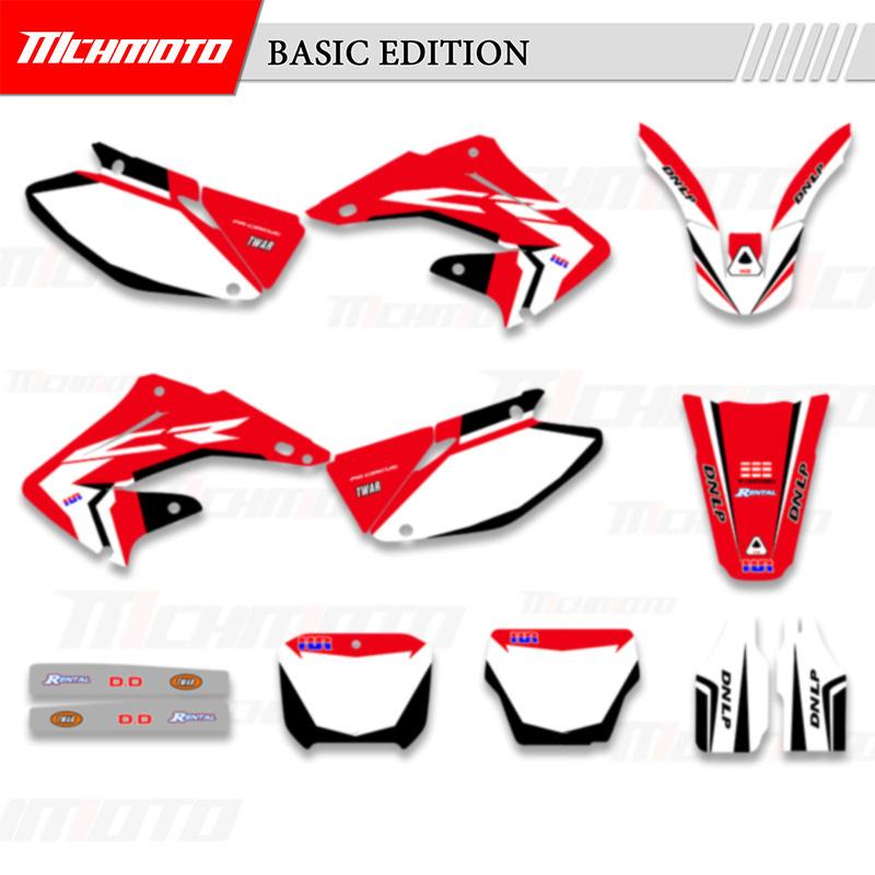MCHMFG For HONDA CR125 CR250 CR 125 CR 250 2002-2012 Full Graphics Decals Stickers Kits Number Name Stickers