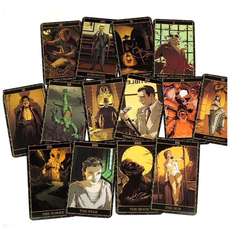 Newest 78pcs Cards Universal Monsters Tarot Deck 10.5*6.3cm Bring The Spooky Spirit of Classic Movie Monsters To Tarot Readings