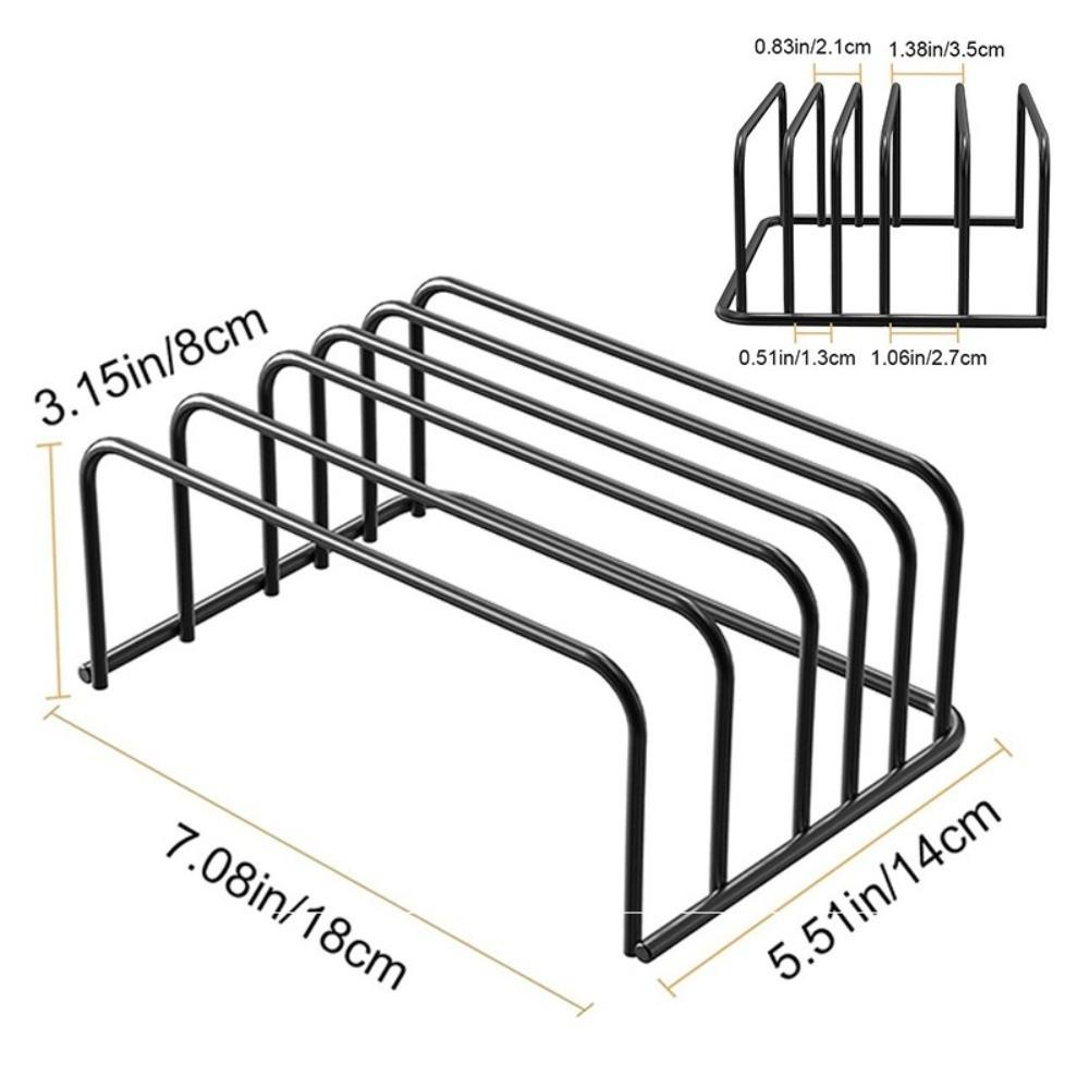 Durable Multilayer Cutting Board Rack Metal Space Saving Chopping Board Holder Stable Cutting Board Rack Shelf Kitchen Supplies
