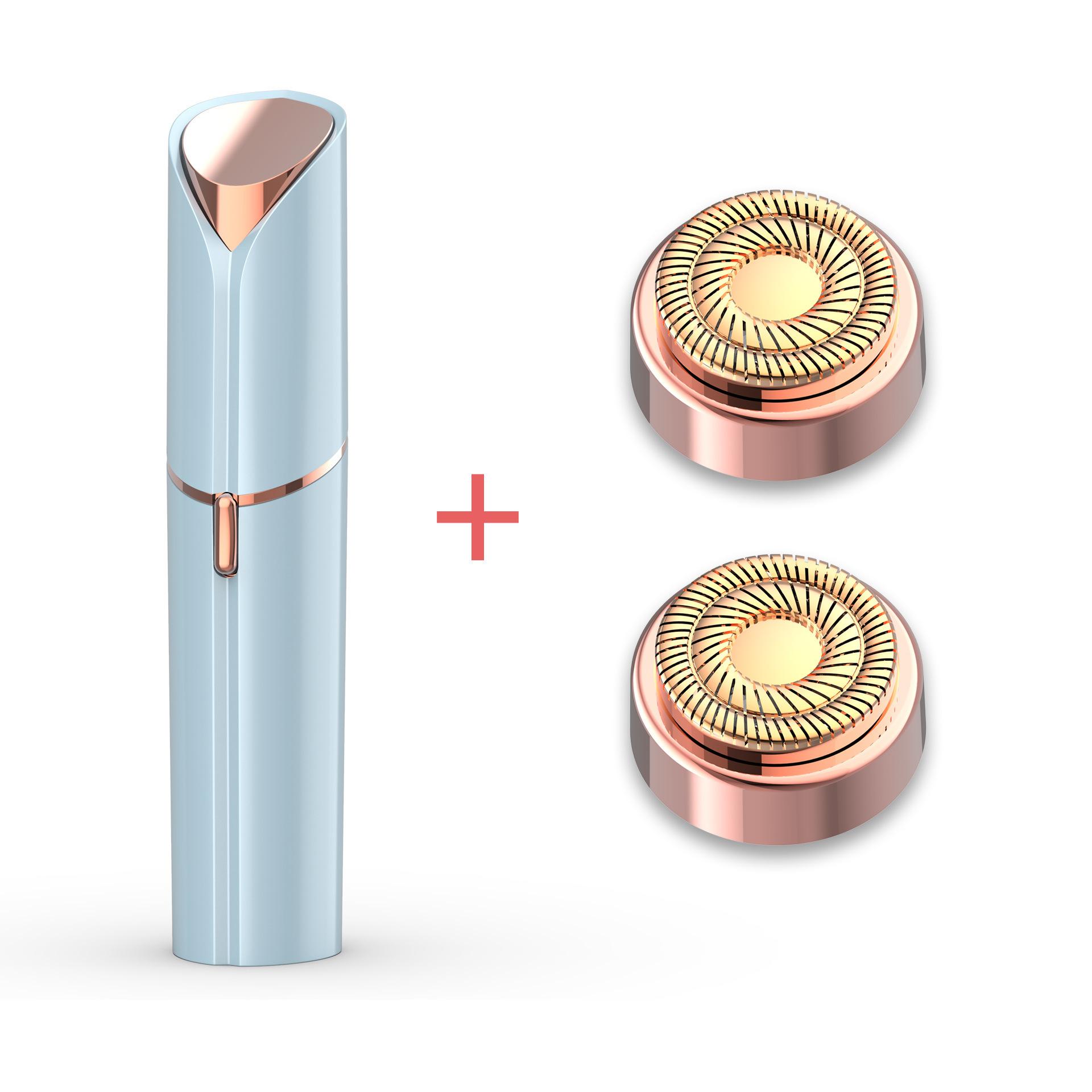 

Электрический триммер для бровей, мини-бритва для губной помады, безболезненный безопасный эпилятор для женщин, средство для удаления волос, скребок для волос на теле, шее, ноге синий