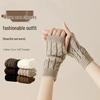 New Arrival: Unisex Fingerless Wool Knit Gloves - Cute Short Style for Students, Perfect for Autumn and Winter