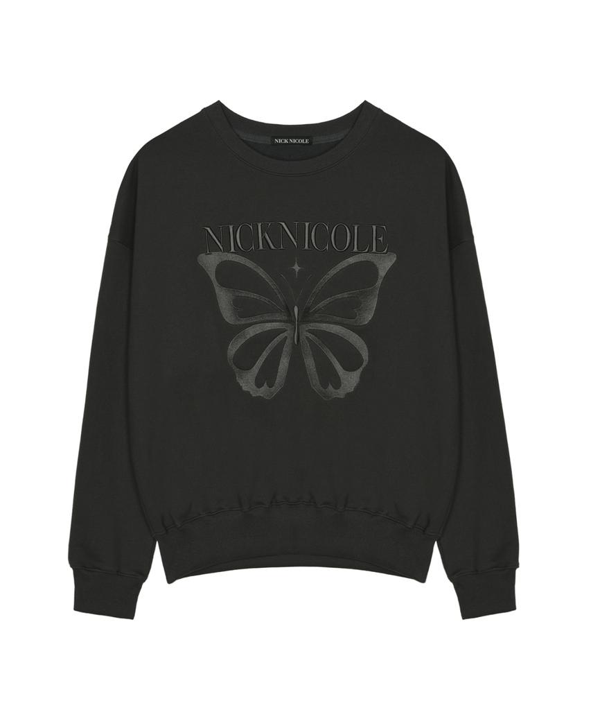 Nigaennikol Nicole Butterfly Quality Sweatshirt_Charcoal