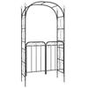 VidaXL Arche de jardin avec portail noir 108x45x235 cm acier 319352