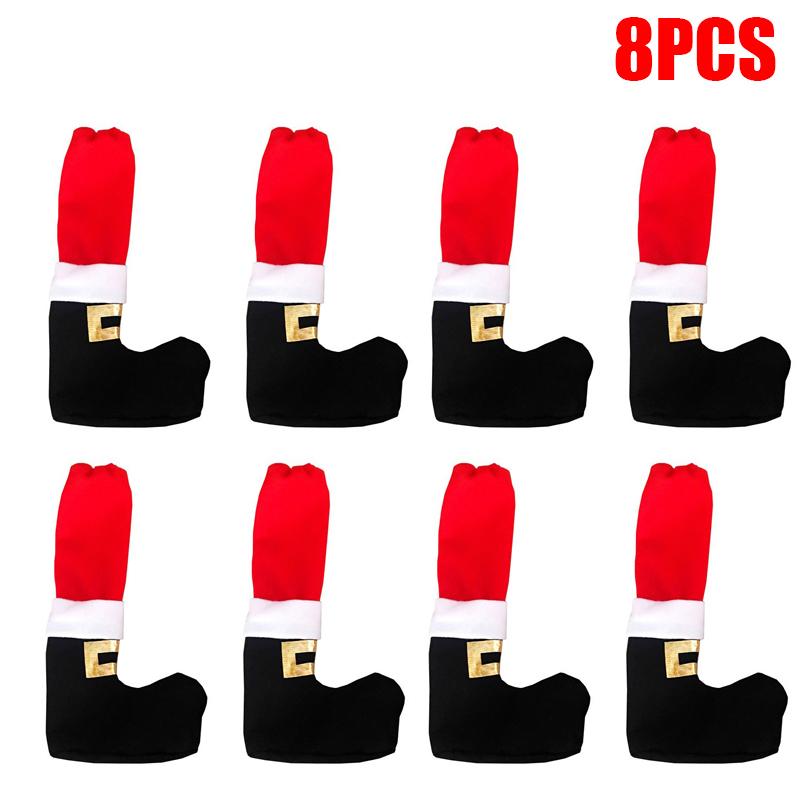 Christmas Decorations 2025 Christmas Table Foot Socks Table Feet Protector Dining Chair Cover Christmas Party Home Decoration