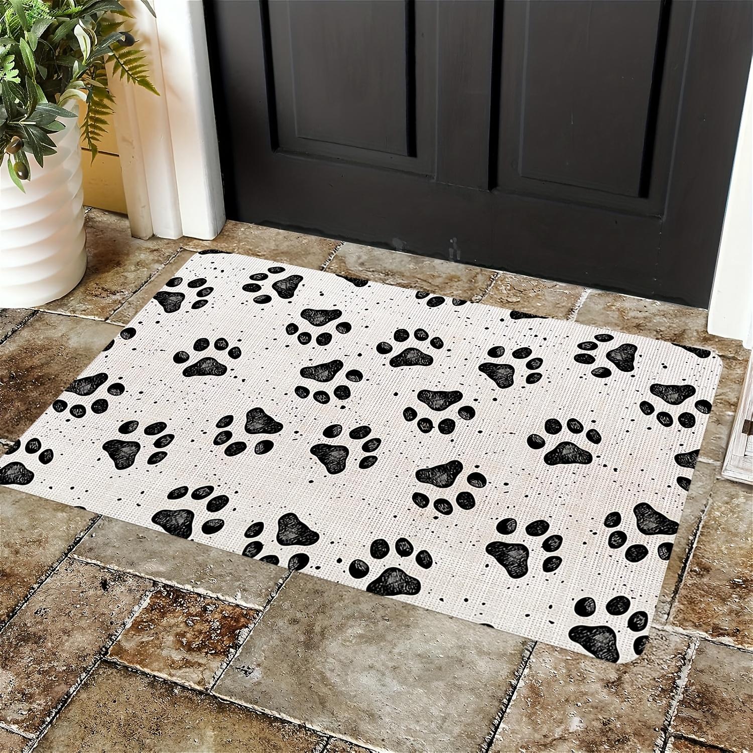 

Product Paw print design welcome door mat - non-slip, machine washable, anti-skid mat - for bathroom, living room 40X60cm