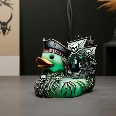 Ornement de Canard de Forme Spéciale Statue de Canard Étranger Canard Diabolique Drôle Mystérieux Ornement de Décoration de Maison Accessoire de Voiture