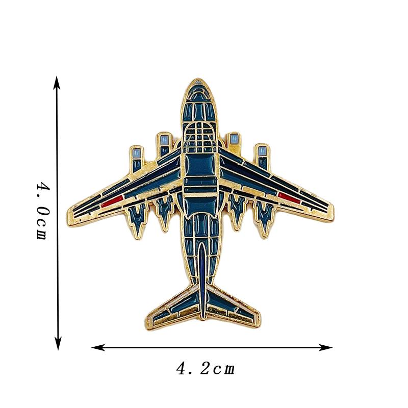 Creative Airshow Fighter Jets Airplane Brooch Pins for Women Men Blue Enamel Oil Brooches Clothing Backpack Accessories Jewelry