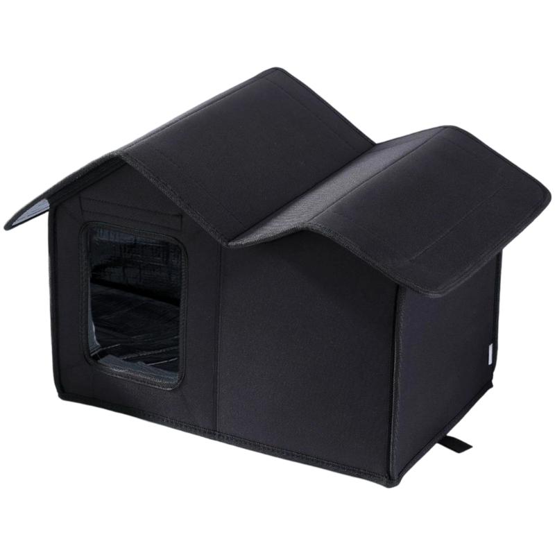 Outdoor Cats House Waterproofed Oxfords Fabric Portable Pet Shelter For Winter Garden Balconies