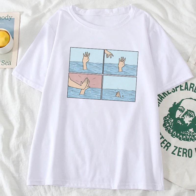 

Футболка с комиксами «Моя депрессия, мой мозг, моя тревога», забавная футболка с карикатурой и черным юмором, женские уличные топы, топы унисекс, Camisetas Mujer S