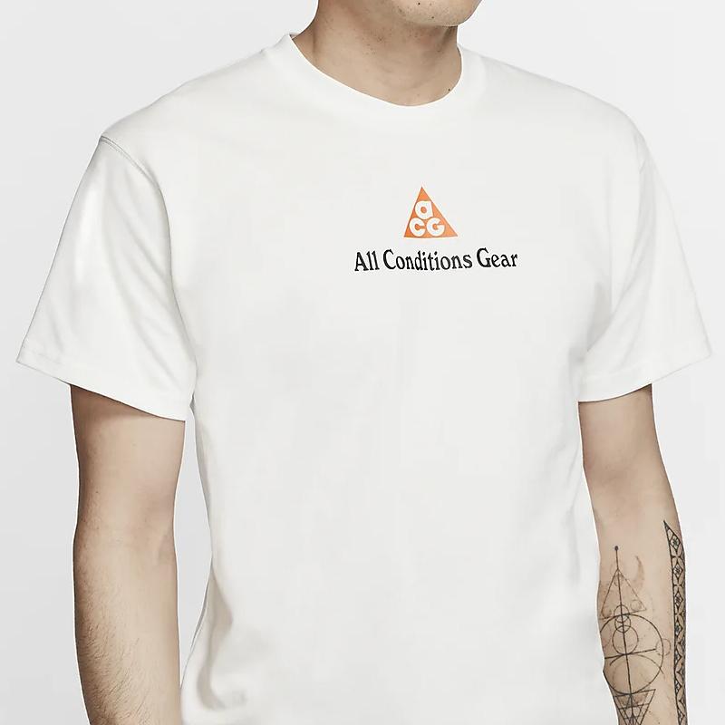 Nike ACG Printed Letter Vortex Short Sleeve T-Shirt Men Tops White CV1540-121