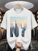 Bronx Printed Tshirt Mens Casual Shortsleeved Tshirt Summer Style