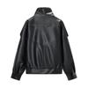 2026 Women's Retro PU Leather Jacket: Stand Collar, Loose, Short Motorcycle Style