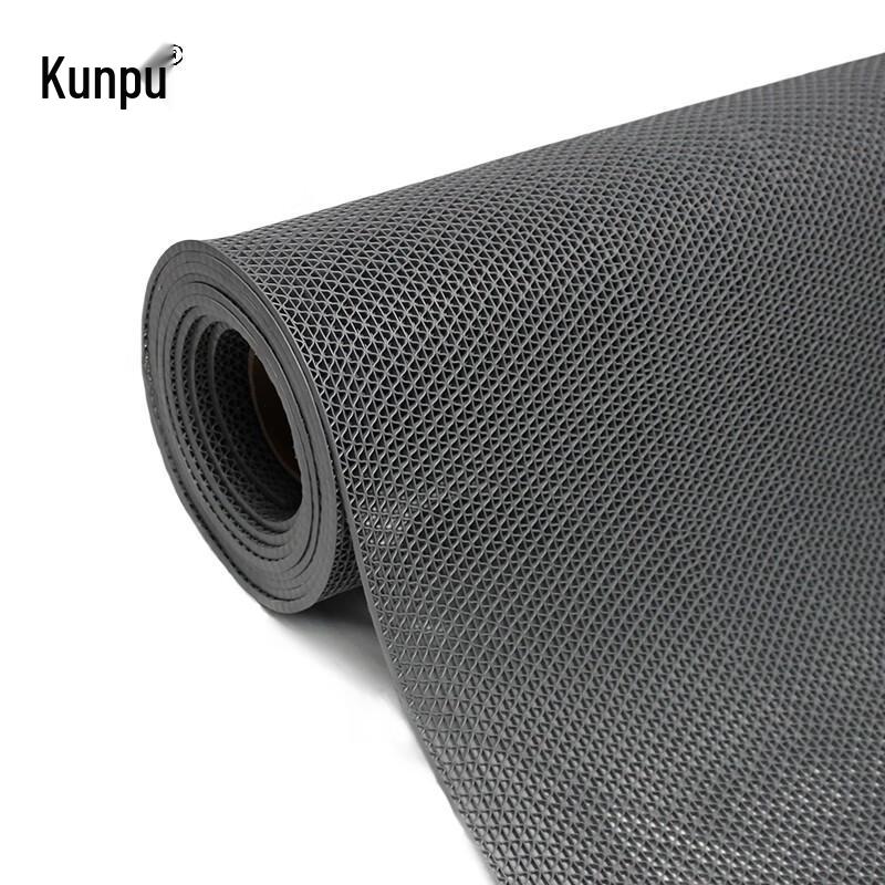 KUNPU PVC Drainable Anti-Slip Floor Mat серый