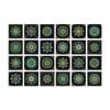 European Crystal Mandala 24 Pieces Self-Adhesive Wall Sticker, Waterproof Kitchen Bedroom Tile Sticker Pvc Wallpaper