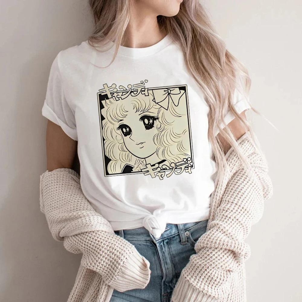 2026 Candy Cartoon Print Streetwear T-shirt Harajuku Clothes Fashion T Shirt Short Sleeve Summer Tee Casual Female O-Neck Top