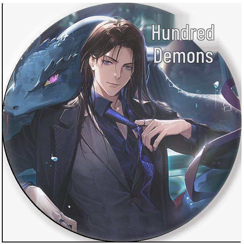 Cartoon Anime Merchandise: Tin Badge, Iron Badge, Brooch, Mirror, Keychain, Pendant from Hundred Demons Record