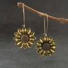 Bohemian Style Fashion Sunflower Drop Earrings for Women Engagement Weddings Flower Dangle Earrings