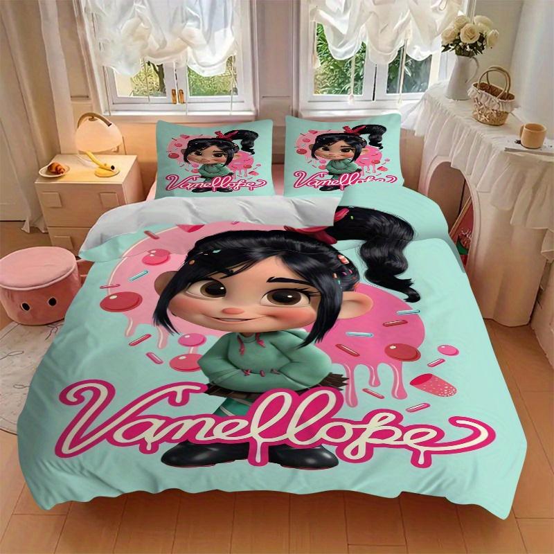 3pcs Vanellope Quilt Set - Soft and Comfortable Bedroom, Guest Room and Dorm Decor Bedding Set 1 Quilt Cover + 2 Pillowcases.S096