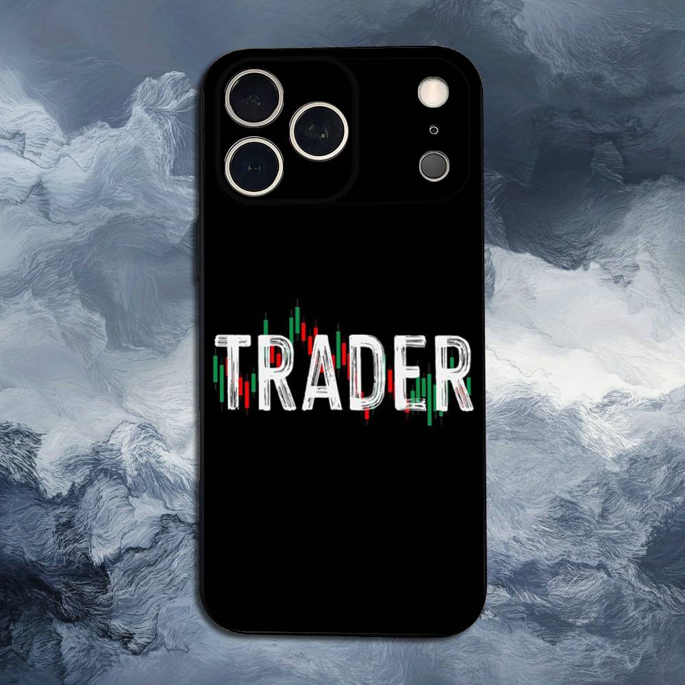 Day Trading Day Trader Trader Case For iPhone 15,16,12,14,17,13,11,Plus,Pro Max,8,7,XR,SE,XS,X,Mini,Soft Silicone Black