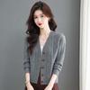Hodo Women's Minimalist V-Neck Button-Up Knit Cardigan