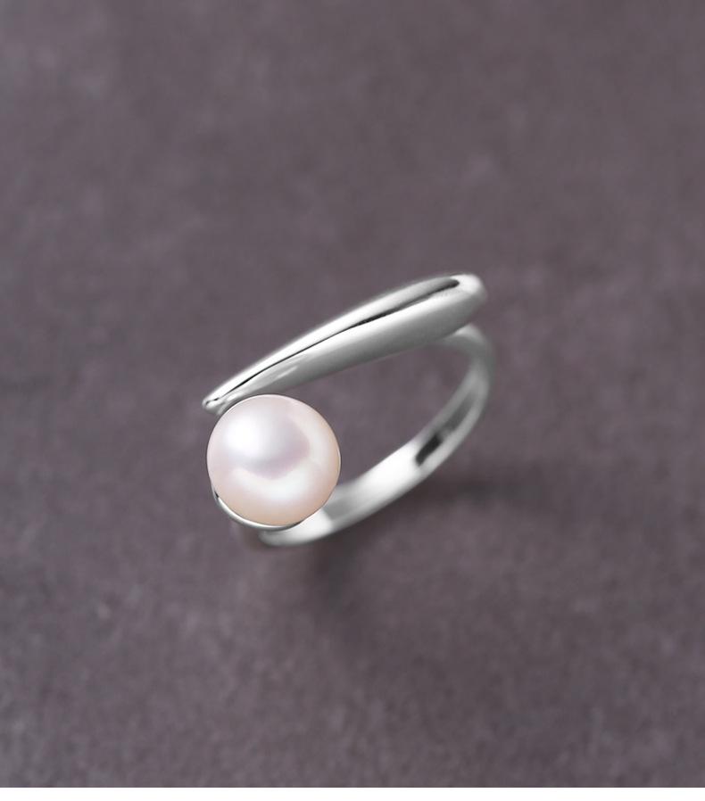 New in 925 Sterling Silver Irregular Pearl Adjustable Rings For Women Vintage Luxury Jewelry Wholesale Everything
