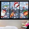Christmas Decoratives Window Stickers Self-Adhesive Holiday Snowflake Santa Claus Glass Art Stickers
