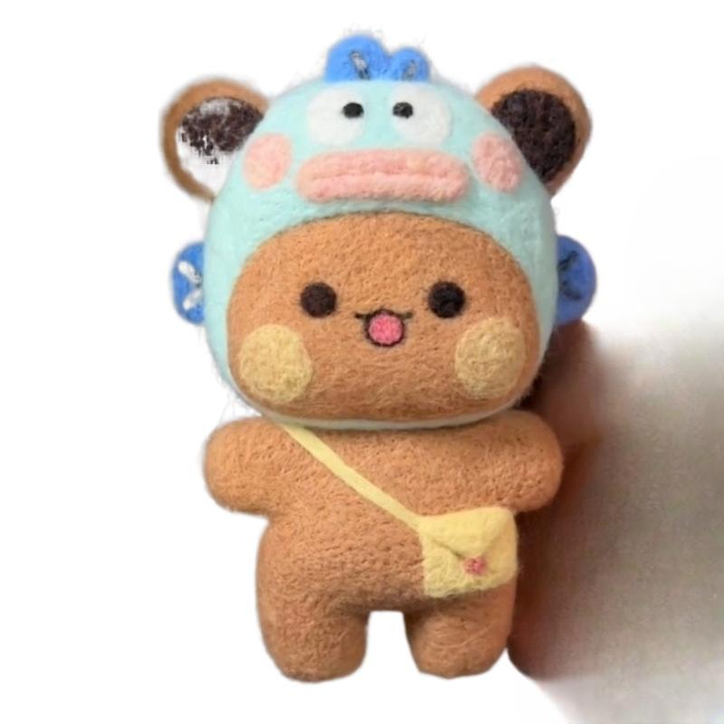 Bubu Dudu Wool Needle Felting Kit Non-finished Dolls DIY Felting Set Yier Panda Bear Handmade DIY Gift Animal Felt Crafts