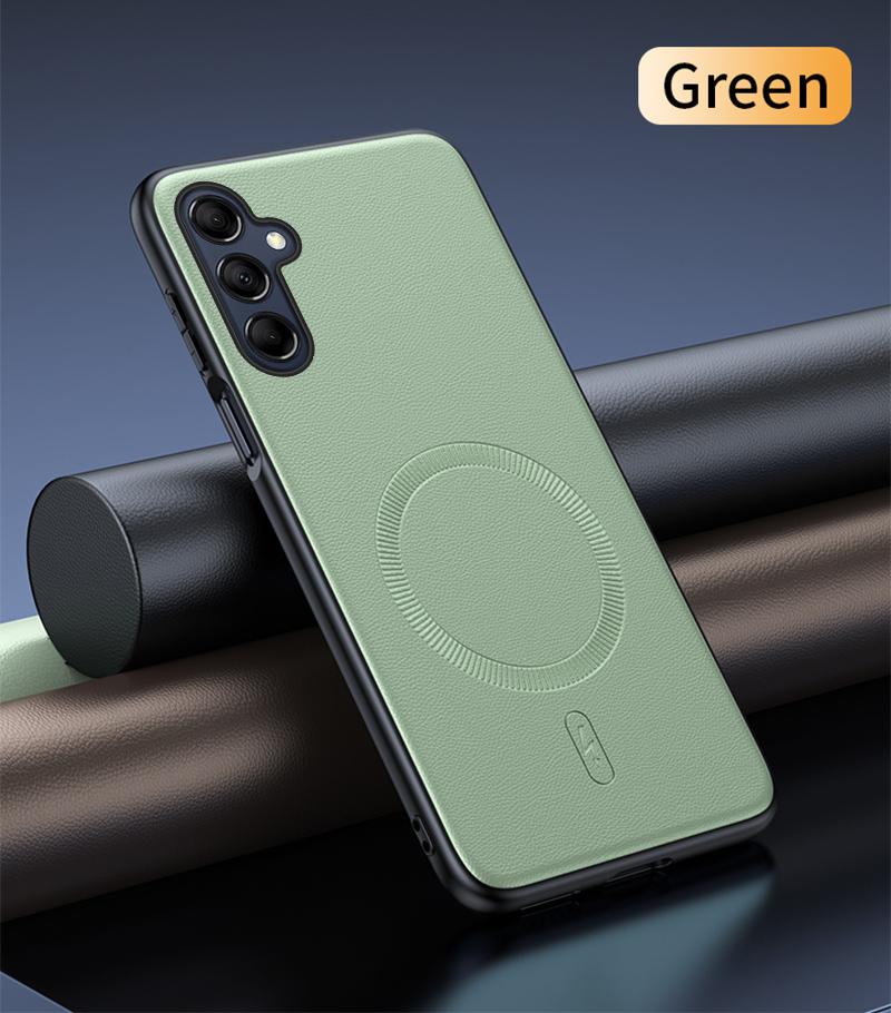 For Samsung S23 FE Case Magnetic Leather Shield Cover For Samsung S23 FE Anti-Fingerprint Non-Slip PC+TPU