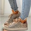 Fashion Wome's Sneakers Bling Golden Shoes Casual Female Breathable Lace Up Outdoor Sport Tennis Women Vulcanize Shoes Zapatos De Mujer