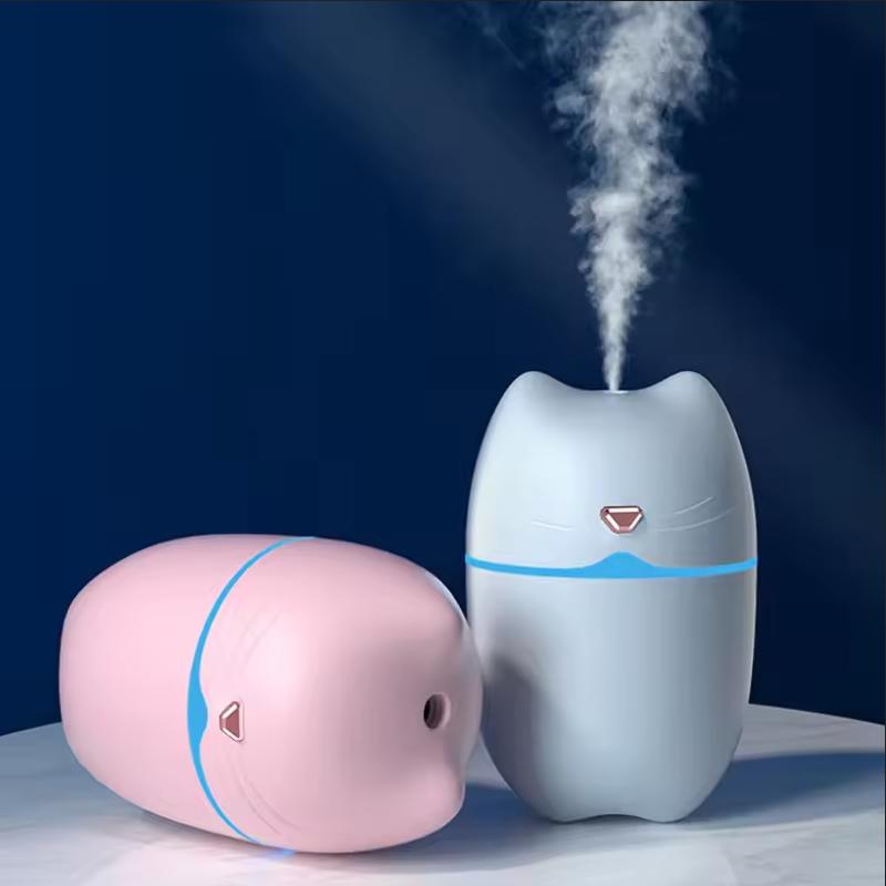 Multiple Colors 3 in 1 Cute Cat Air Humidifier Diffuser USB Mist Maker Mini Humidificador With Night Light Compact In-Vehicle