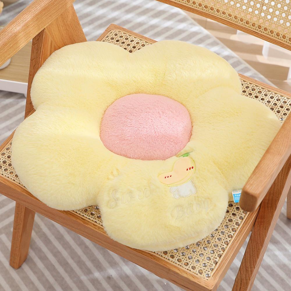 Adorable Flower Seat Cushion Soft Large Size Tatami Mat Washable Embroidery Sofa Pillow Car Cushion Living Room Decor
