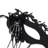 Halloween Sexy Black Tassels Half Face Mask Props Lady Masquerade Party Dance Costume Hollow Sexy Eye Mask