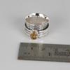 Citrine Ring, Meditation Spinner Ring, Silver Jewelry, Anxiety Healing Ring