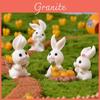 Mini Rabbit House Carrot Garden Resin Figurine Craft Ornament Tree
