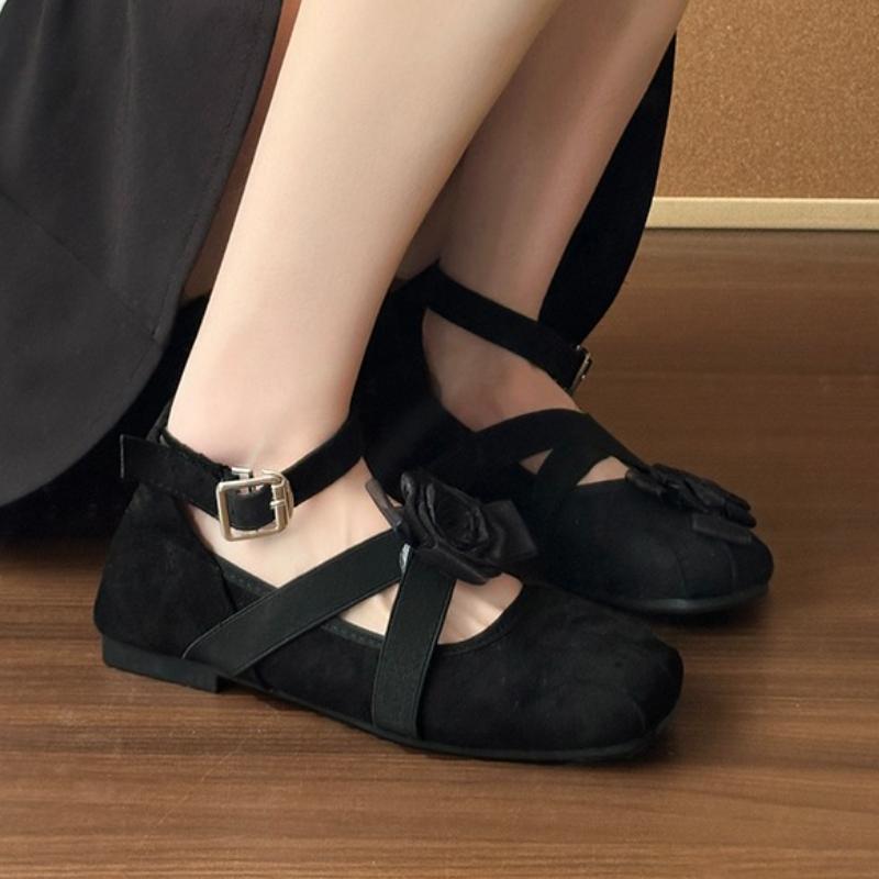 Flower Flats Women Shoes Square Toe Sport Sandals New Designer 2025 Summer Casual Loafers Brand Sneakers Buckle Zapatos