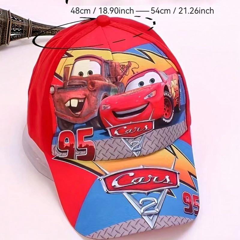Disney Lightning McQueen Baseball Cap Car Sun Protection Visor Breathable Knitted Visor Outdoor Casual Style Crochet Visor McQueen Baseball Cap