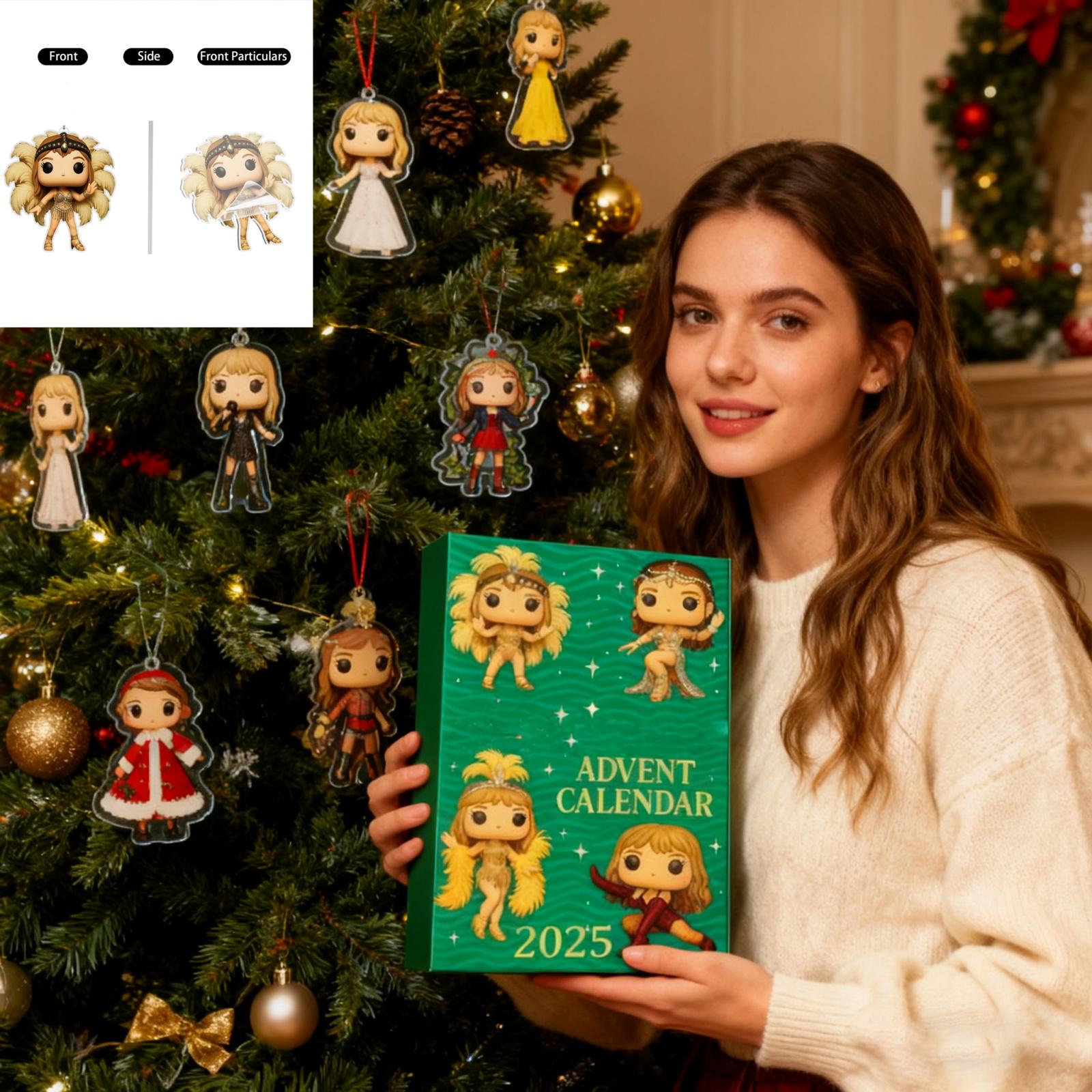 

1 шт. 2D Рождественский подарок Календарь прибытия Фестиваля Украшение Рождественской елки Акриловая подвеска One Size