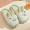 Cotton slippers spring and autumn ladies winter home indoor non-slip couple winter home plush men warm