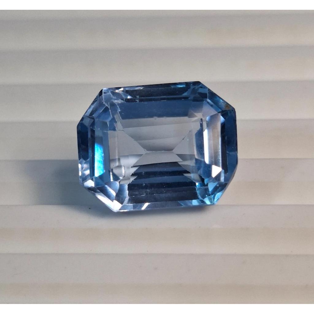 Emerald Cut Natural Aquamarine Blue 15-17 Ct Beautiful Certified Loose Gemstone