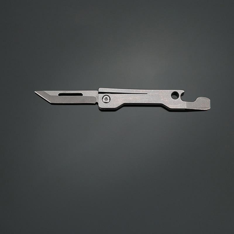 High Hardness Titanium Blade Mini Folding Knife Express Pocket Knives EDC Multipurpose Knife With Bottle Opener Screwdriver TooL