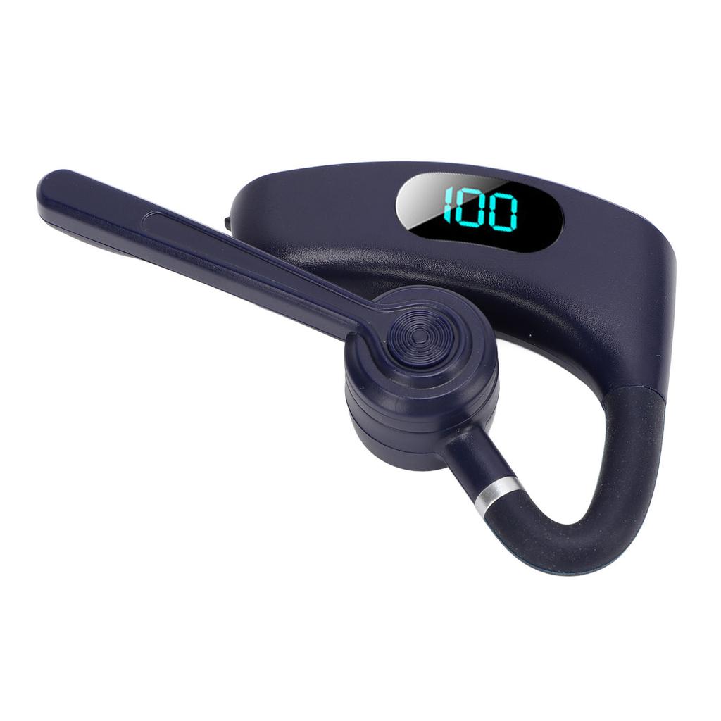 Wireless Bluetooth Earpiece with Microphone Noise Reduction 300mAh Battery for Business Driving Blue