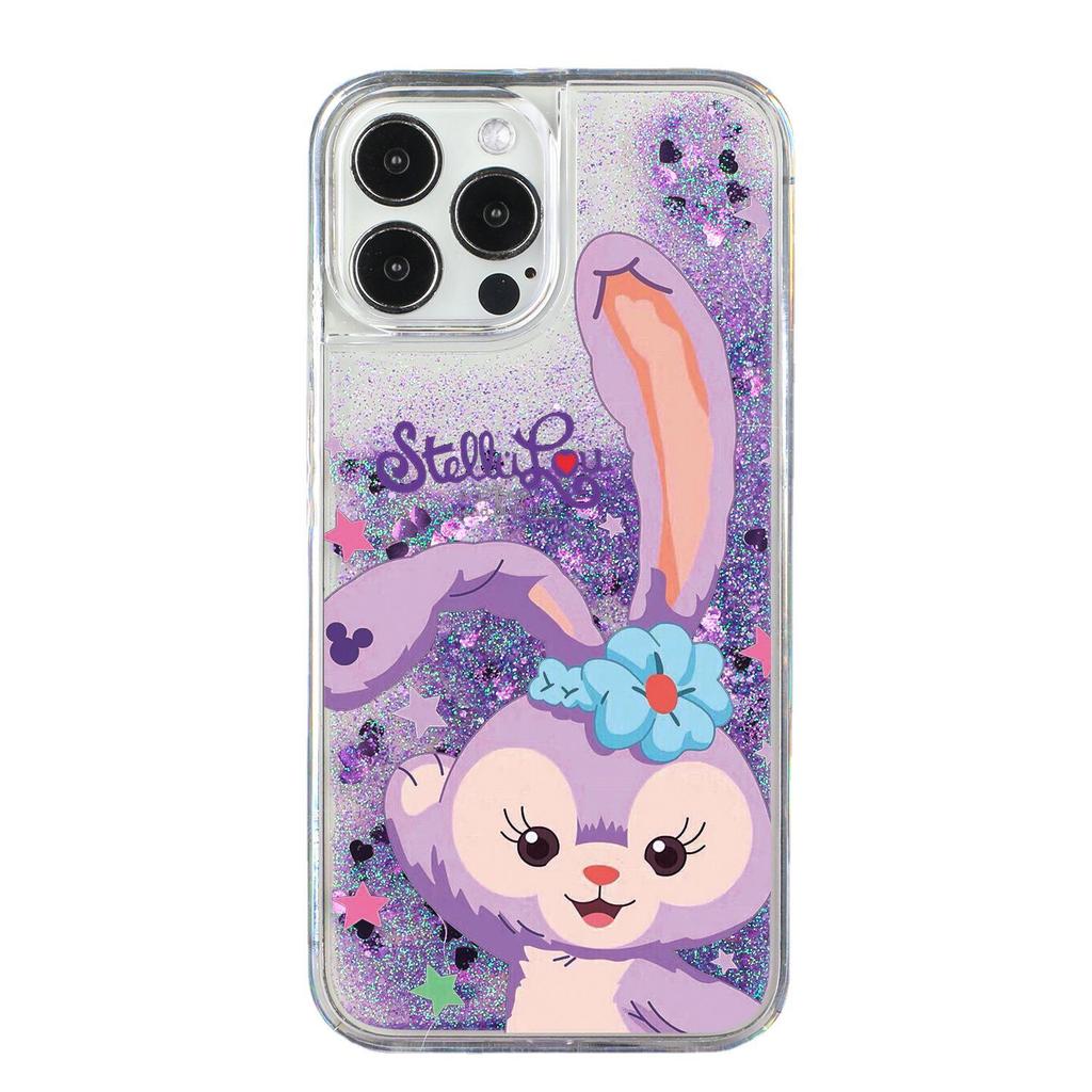 Třpytivý kryt Quicksand Ballet Rabbit pro iPhone Apple 11, 12, 13 Pro Max, X se šňůrkou na krk