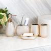 Rose Gold Ceramic Wash Bathroom Accessories Set Hotel Bathroom Wash Soap Set Dish Lotion Bottle Mouth Wash Cup Toothbrush Holder