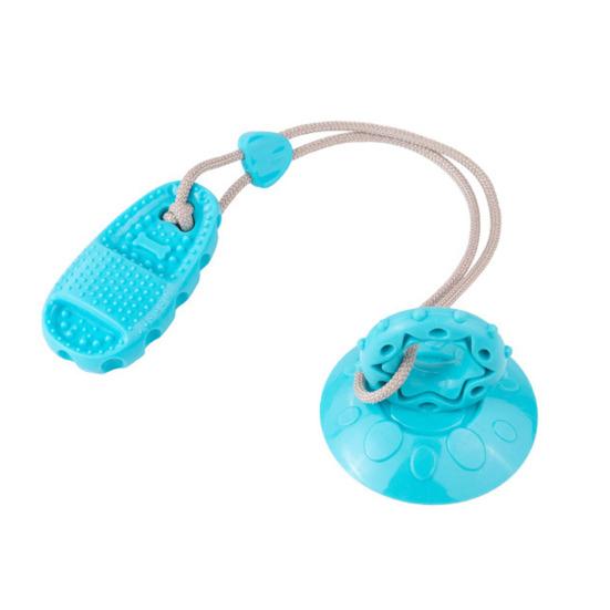 Cup Dog Toy Rubber Slipper Dog Chew Toy Interactive Rope Tug of синий
