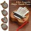 8 Key Mini Thumb Piano - Portable Pocket Finger Piano W/ & Pendant /for Beginners Musical Gift