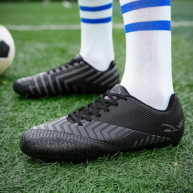 Men Football Boots Long Spikes High Ankle Soccer Shoes AG/TF Kids Outdoor Grass Cleats Soccer Boots Training Sport Football Shoes