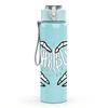 1PC Skeleton Hand Heart Shape 750ml Color Plastic Sports Water Bottle Leakproof Flip Straw Lid Suitable for Sports Office Home Use