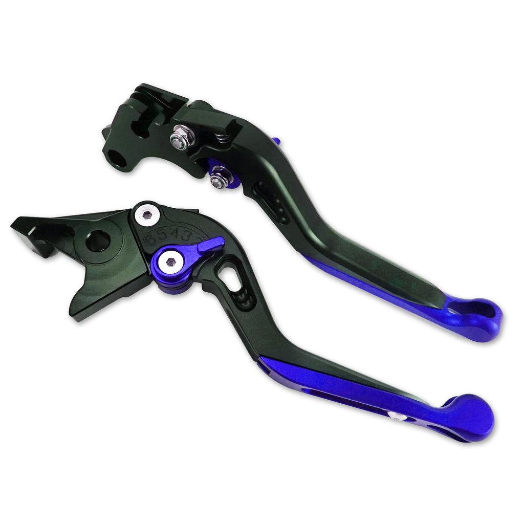 H148 Matte Finish Honda Brake and Clutch Fits Rebel Black/Blue Levers, 6-Position Adjustable, Telescopic, CB400SF, 250, NC700S/X, etc.
