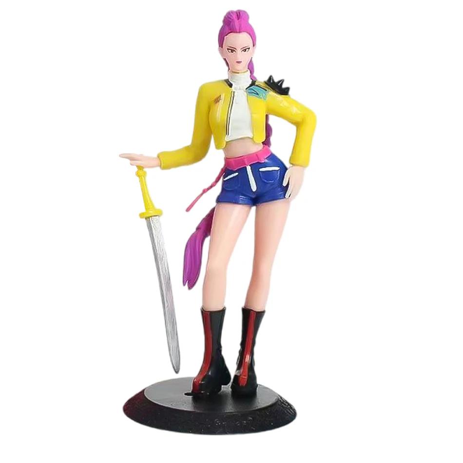 18cm Anime Kpop Demon Hunters Figure Action Toy Derpys Tiger Rumi Mira Zoey Sussy ornament Figurine Doll For Fans Christmas Gift