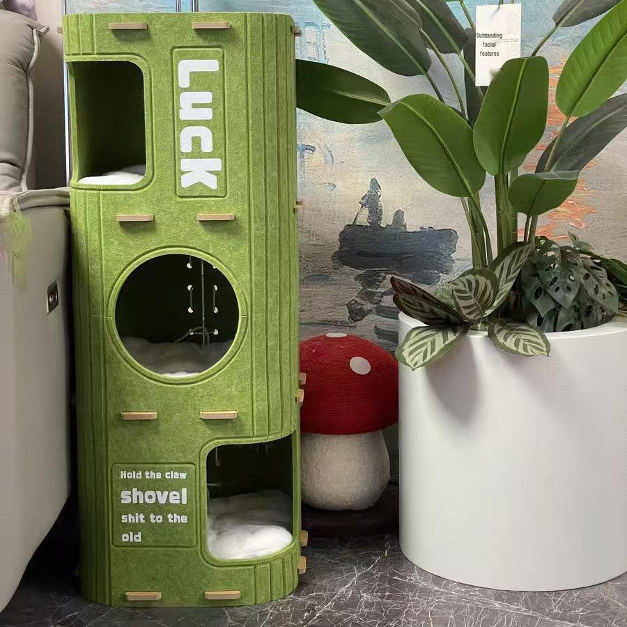 Multi-Layer Breathable Felt Cat Tree & Scratcher: Spacious Universal Cat House